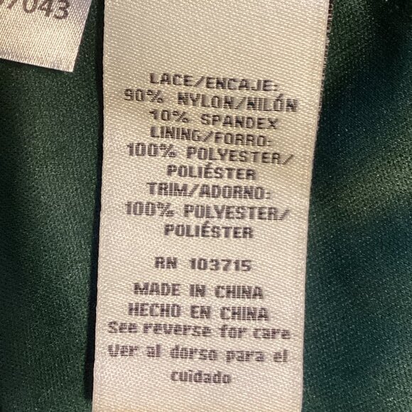 Zac & Racheal Women's Sleeveless Green Lace Top Size S Loose Fit Lined Festive - Picture 9 of 9